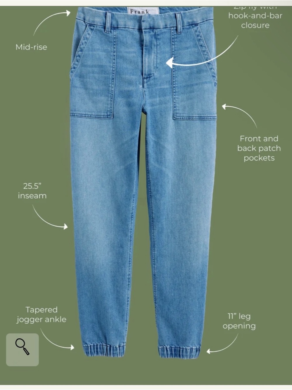 frank and eileen JAMESON Jogger Utility Jean sz 10 - Picture 2 of 4